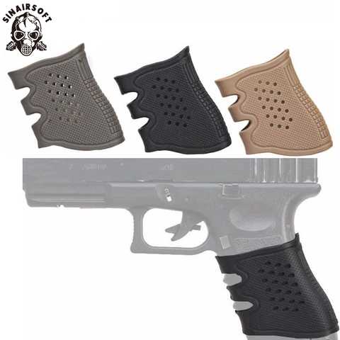 De goma de Anti-deslizamiento táctico pistola de arma protege táctico negro guante Glock funda Glock cartuchera para Glock 17 19 20 21 22 31 32 ► Foto 1/5