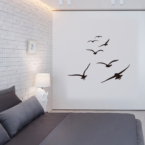 HonC una bandada de aves marinas pegatinas de pared habitación dormitorio Fondo casa diy decoración Mural arte tallado pegatinas ► Foto 1/6