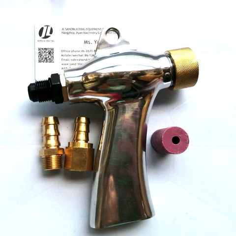 JL-pistola de chorro de arena neumática, con 2 Uds., boquillas de chorro de cerámica para máquina de chorro de arena seca ► Foto 1/6