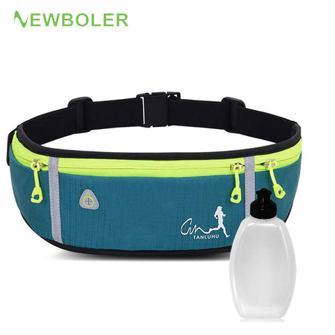 Bolsa profesional para correr al aire libre, paquete antirrobo de teléfono, riñonera para correr, riñonera impermeable para hombre y mujer, gimnasio con botella de agua ► Foto 1/6