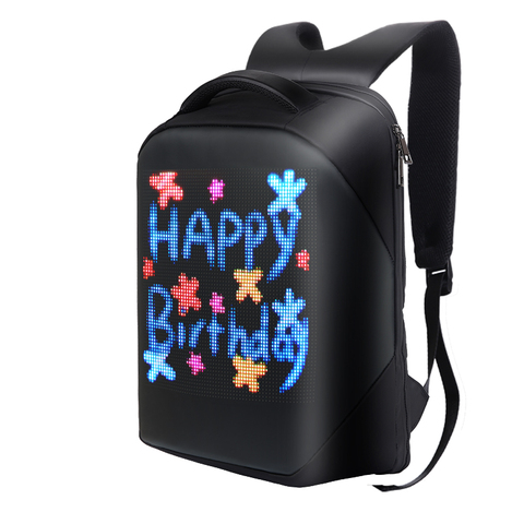 Mochila impermeable con pantalla LED, bolsa para ordenador portátil con Control de teléfono móvil, 2022, versión WiFi, Inteligente, dinámica, publicidad, novedad, 3,0 ► Foto 1/5