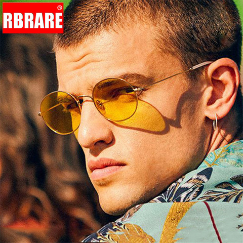 ¡Novedad de 2022! Gafas de sol RBRARE para mujer, gafas de sol Retro ovaladas de Metal, gafas de sol transparentes de Color caramelo para hombre, gafas de sol clásicas ► Foto 1/6