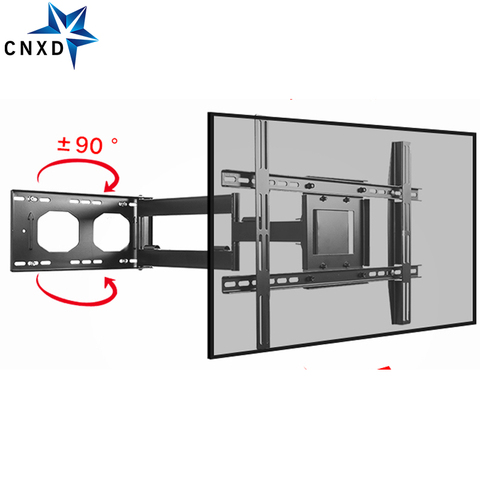 Movimiento completo de TV soporte de montaje en pared de doble brazo articulado giratoria de 90 grados de inclinación para la mayoría de 32-70 pulgadas TV espera 176lbs Max VESA 700*400 ► Foto 1/6