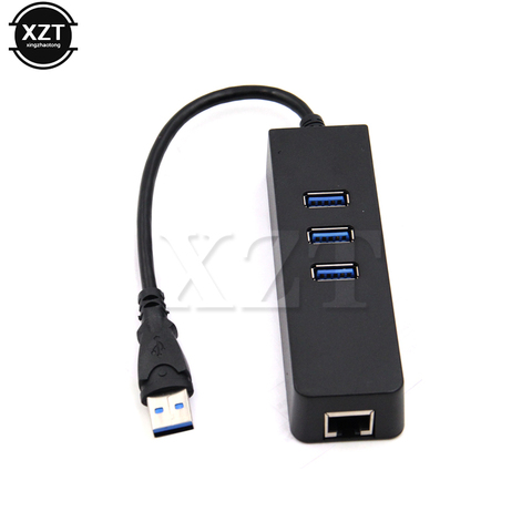 Tarjeta de red HUB con cable USB, Ethernet, USB 3,0 a RJ45, 10/100 /1000 Mbps, LAN Gigabit, para adaptador de Chromebook MacBook ► Foto 1/4