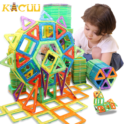 100-298 Uds bloques Set de construcción de diseñador magnético modelo y juguete de construcción magnética de plástico bloques educativos juguetes para niños de regalo ► Foto 1/6