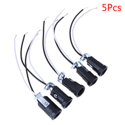 5 unids/set Base DE candelabro E12 portalámparas sin llave 20cm cables de alambre accesorios bombilla iluminación piezas de repuesto ► Foto 1/6