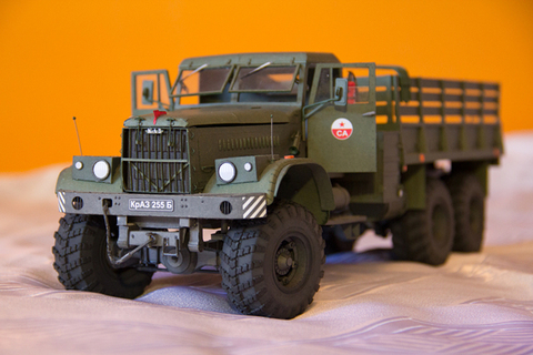 Kraz-255B de camión militar ruso, 1:25, modelo de papel para bricolaje, Kit de rompecabezas, juguete hecho a mano ► Foto 1/5