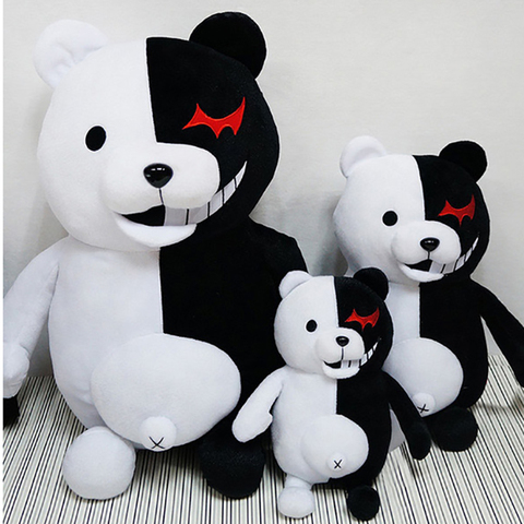 1 Uds Super Danganronpa Monokuma blanco y negro oso de peluche de juguete de peluche de Dangan Ronpa animales de regalo de cumpleaños para los niños traje ► Foto 1/4