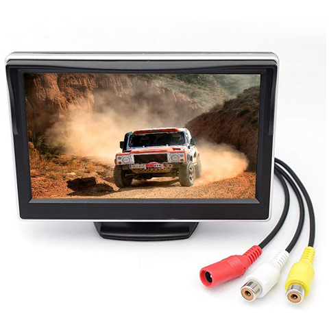 Monitor de coche LCD TFT de 5 pulgadas 800*640 Monitor retrovisor de coche cámara de visión trasera impermeable de aparcamiento ► Foto 1/4