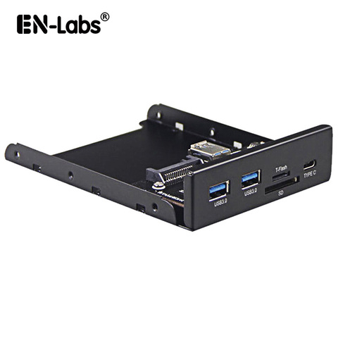 USB 3,0 SD/Micro SD/TF Flash interno de 3,5 lector de tarjetas USB-C tipo C Front Panel 2 puerto USB 3,0 disco Hub USB 3,1 Gen 1 ► Foto 1/5