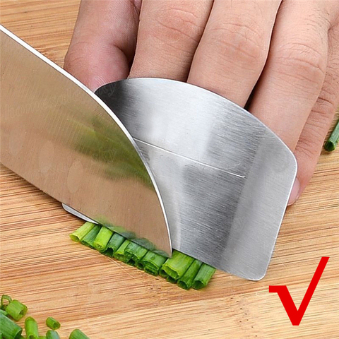 Protectores de dedos de acero inoxidable, para cortar a mano, cuchillo de uso seguro, productos creativos de cocina, herramientas ► Foto 1/6