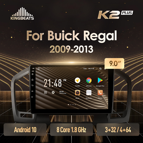 KingBeats-Radio Multimedia con GPS para coche, Radio con reproductor, Android 10, ocho núcleos, unidad principal HU, 4G en el tablero, navegador, 2 din, estéreo, 2 Din, para Buick Regal, Opel Insignia 1 ► Foto 1/6