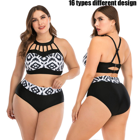 Conjunto de Bikini de realce para mujer, traje de baño de talla grande, ropa de playa Sexy, 2022 ► Foto 1/6