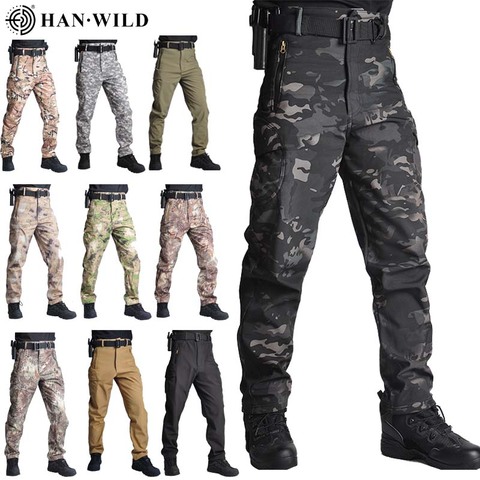 Pantalones tácticos militares de camuflaje para hombre, Pantalón Cargo de combate informal, repelente al agua, antipolvo, 5XL, primavera y otoño ► Foto 1/6