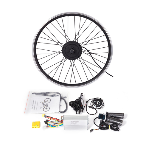 Kit de conversión de rueda delantera o trasera para bicicleta, con freno de disco y V, 250/350/500/1000/1500 W, 36 y 48V ► Foto 1/6