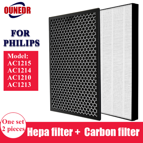 Filtro purificador de aire de repuesto FY1410 /FY1413, kit para Philips AC1215 AC1214 AC1210 AC1213, filtro HEPA y filtro de carbón activado ► Foto 1/5