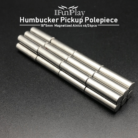 6/24 Uds Humbucker magnetizado Alnico 5 pastilla de guitarra eléctrica Polepiece bala Polo bala/recogida imán bala/18mm ► Foto 1/6