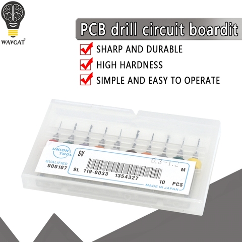 Mini broca de 0,3mm a 1,2mm para circuito impreso, de carburo de acero tungsteno, 10 Uds., máquina de brocas cnc ► Foto 1/6