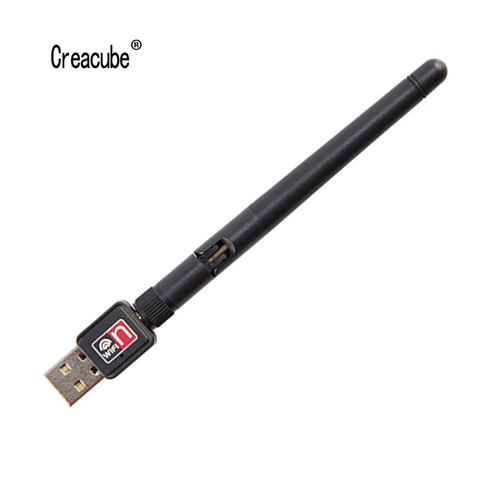 Creacube adaptador Wifi USB 150Mbps 150M 2dBi WiFi Dongle Wi-Fi receptor de tarjeta de red inalámbrica 802.11b/n/g Wifi Ethernet ► Foto 1/6