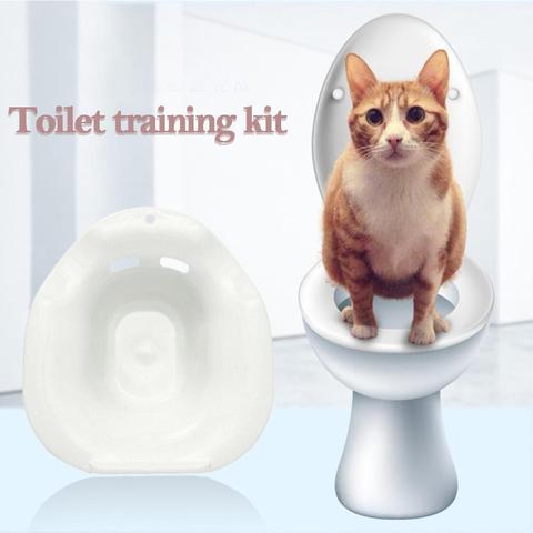 1PC de plástico Kit de adiestramiento de higiene para gatos de limpieza sistema urinario basura orinal inodoro formación Color bandeja suministros bandeja mascotas C7Q5 ► Foto 1/6