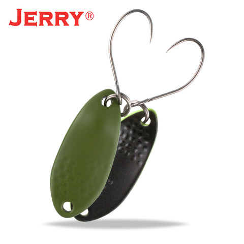 JERRY 2,5g 2,5 cm latón UV Matt hilandero de colores ultraligero señuelo para agua dulce de la pesca de truchas cuchara ► Foto 1/6