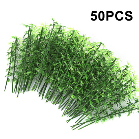 Modelo de árbol en miniatura de plástico, mesa de arena de bambú, decoración de árboles, paisaje, 10cm/12cm/15cm, 50 Uds. ► Foto 1/6