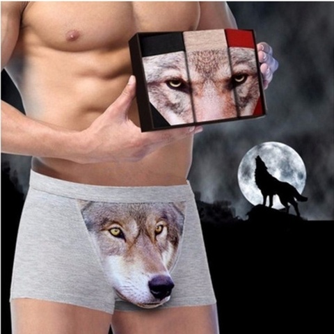 Sexy para hombre 3D lobos y águilas Boxer calzoncillos Ropa interior Calzoncillos cortos para la Novia a ser gallina noche despedida de soltera decoraciones ► Foto 1/6