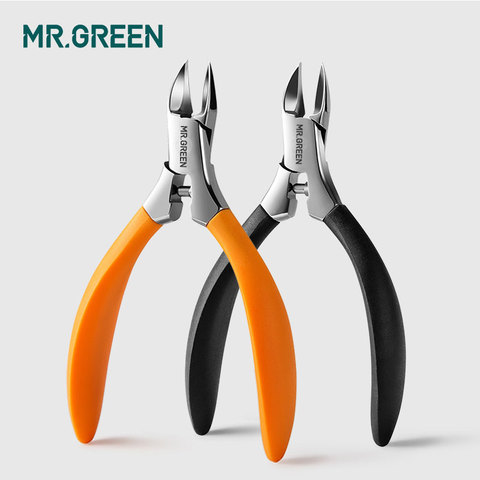 MR. verde herramientas de manicura profesional de acero inoxidable uñas gruesas ingrown Cuticle Nipper Trimmer tijeras alicates cortaúñas ► Foto 1/6