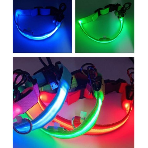 Collar para perro luminoso Led con USB, luz recargable personalizada, accesorios para cachorros de perros de compañía, suministros para perros pequeños y grandes ► Foto 1/6