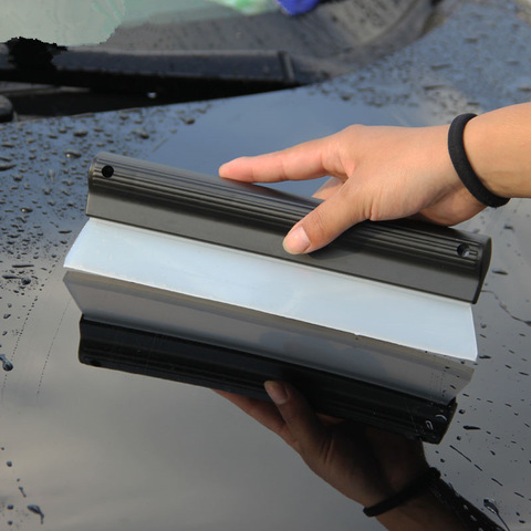 Escurridor de agua para limpieza de ventanas del hogar, escobilla para limpiar manchas de ventanas, escobilla de secado para techo de coche, cubierta de motor, herramienta de lavado de vidrio ► Foto 1/6