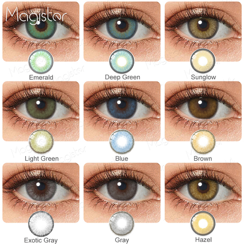 2 unids/par-lentillas de colores para ojos, lentillas de contacto para ojos de colores azul, marrón, coloridas, de belleza para ojo ► Foto 1/6