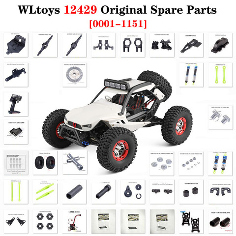 Wltoys-piezas de repuesto de coche teledirigido, eje trasero/brazo/caja frontal de onda/engranaje/conexión/suspensión, 12429 Original, 0001-1151, 12428, 12423 ► Foto 1/6