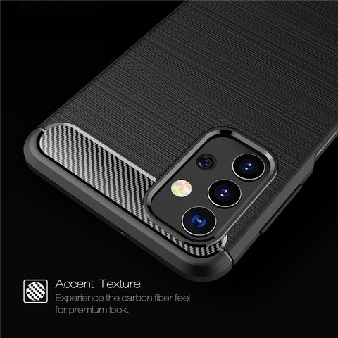 Funda para Samsung Galaxy A32, cubierta de fibra de carbono suave a prueba de golpes para teléfono Samsung A32 ► Foto 1/6