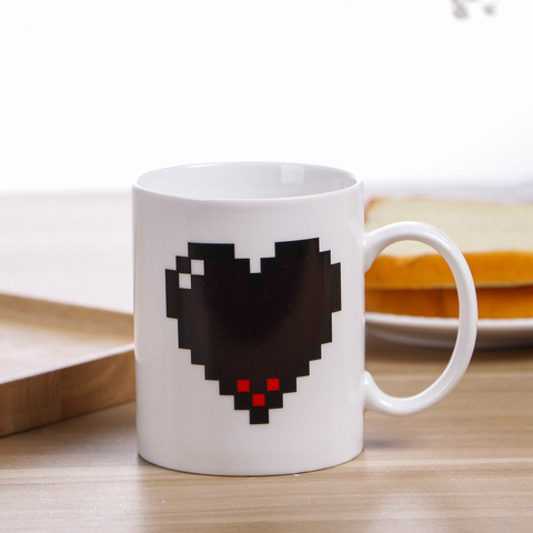 Creative Heart Magic-taza cambiadora de temperatura, tazas de camaleones de Color, Taza sensible al calor, Taza de leche de café y té ZM917 ► Foto 1/1