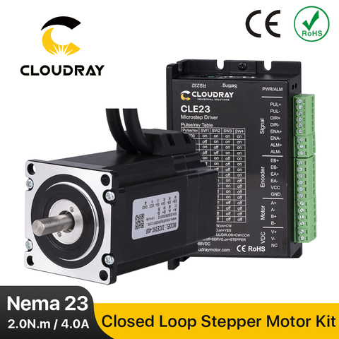 Cloudray Nema 23 Motor paso a paso con codificador 2.0N m bucle cerrado controlador de Motor paso a paso fácil servocontrolador con 1,5 m de cable libre ► Foto 1/6