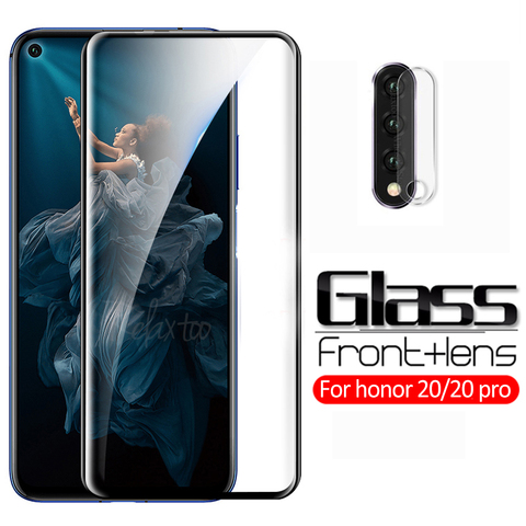 Vidrio protector 2 en 1 para huawei honor 20 YAL-L21, lente de cámara trasera, vidrio templado para honor 20 pro YAL-L41, película 20pro ► Foto 1/6