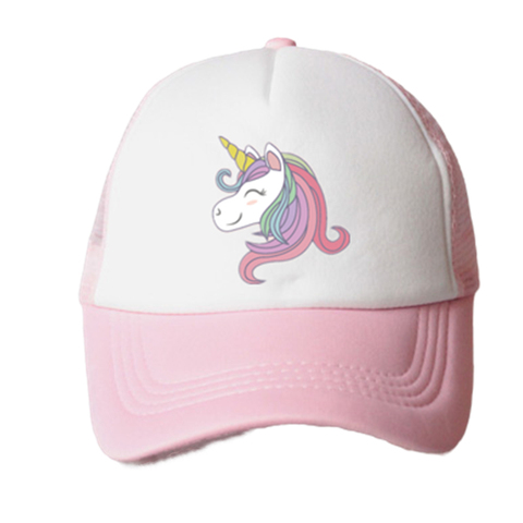 Gorra de béisbol con diseño de unicornio para niña, gorro de béisbol rosa con diseño de unicornio para niña de 3 a 8 años, gorra infantil para verano ► Foto 1/6