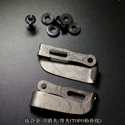 TC4 de aleación de titanio Clip de cinturón Kydex placa Clip de bolsillo de cintura con Clip gancho de Clip hebilla ► Foto 1/6