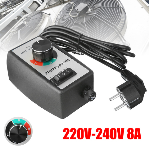 220-240V 8A enrutador Control de velocidad Motor eléctrico reostato controlador de Motor de velocidad Variable ventiladores de iluminación accesorios de herramientas eléctricas ► Foto 1/6