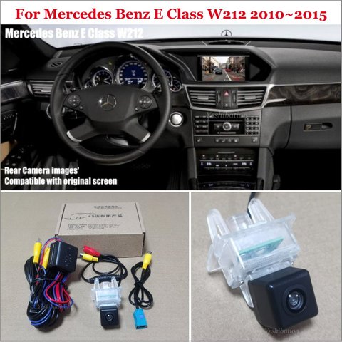 Vista trasera de coche para Mercedes Benz Clase E, juegos de cámara de marcha atrás, RCA y pantalla Original Compatible, MB W212 2010 ~ 2015 ► Foto 1/6