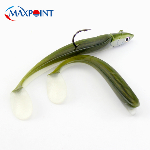 11 cm Señuelos de Pesca con Swing cola Sayori 140 con 20g de la cabeza de la plantilla Kayak suaves señuelos de la pesca de bajura los cebos Flexible Vinyle ► Foto 1/6