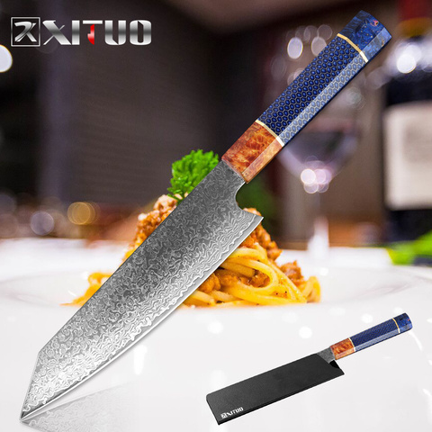 XITUO-cuchillo de Chef japonés de 67 capas, herramientas de cocina de acero de Damasco de 8 pulgadas, Kirin suke gyuto, afilado, alto grado, cuchillo de carnicero, nuevo ► Foto 1/6