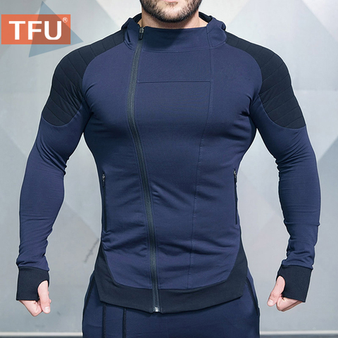 TFU-Sudadera de algodón con capucha para hombre, ropa deportiva masculina de manga larga, Casual, para otoño y primavera, Top con capucha, sudaderas de Chándales, cárdigan ► Foto 1/6