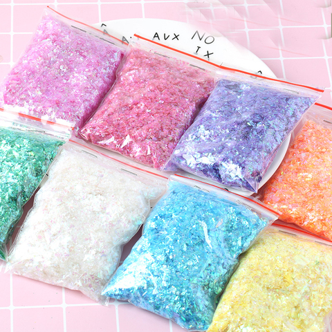 Irregular Shell papel lentejuelas DIY Nail Flakies colorido Paillette Glitter Nail Art lentejuelas para 3D decoración del arte del clavo, 10 g/lote ► Foto 1/6