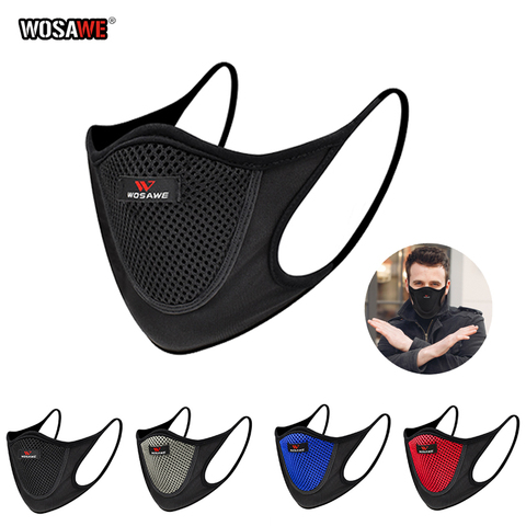 WOSAWE, máscara facial lavable reutilizable para motocicleta, anticontaminación, polvo, transpirable, deportes al aire libre, máscara protectora Unisex para motocicleta ► Foto 1/6