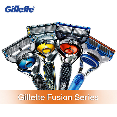Gillette-cuchillas de afeitar Fusion para hombre, ProShield ProGlide, marcas, maquinilla de afeitar recta y recargas de depilación ► Foto 1/6