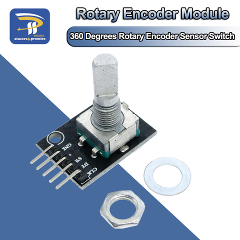 Módulo Codificador rotativo KY-040 de 360 grados, placa de desarrollo para Arduino con pines, medio eje ► Foto 1/6