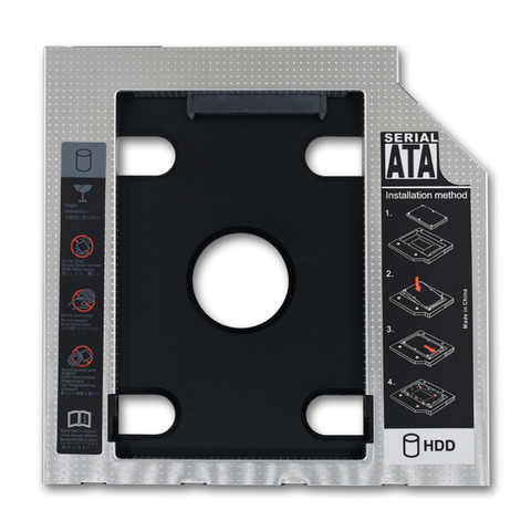 TISHRIC-carcasa de aluminio para ordenador portátil caja de almacenamiento de aluminio de 9,5mm HDD Caddy Universa SATA 12,7 3,0 2,5 