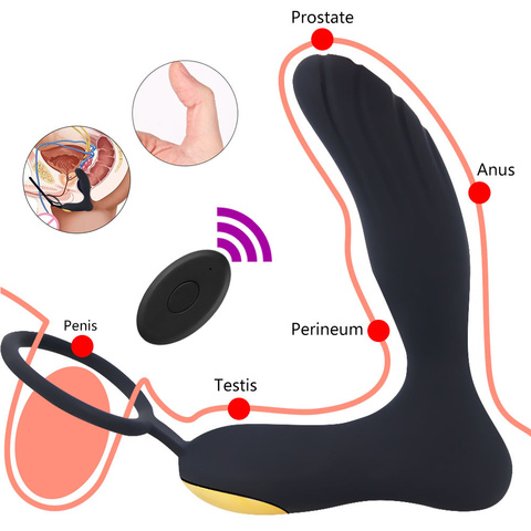 Vibrador Anal masajeador de prostata para hombre estimulador de próstata, retardante de la eyaculación, juguete sexual ► Foto 1/6