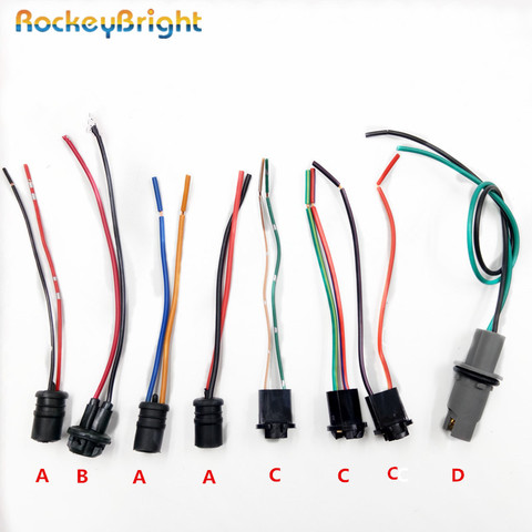 Rockeybright-soporte de bombilla LED T10 W5W, 2-4 Uds., Cable de enchufe T10 194, adaptador para bombilla arnés de cables de enchufe ► Foto 1/6